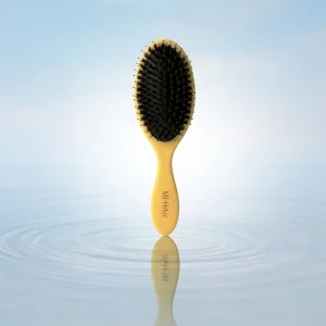 Perie Mistret + Plastic MI-HAir Galben – pentru păr uscat, des cu fir gros
