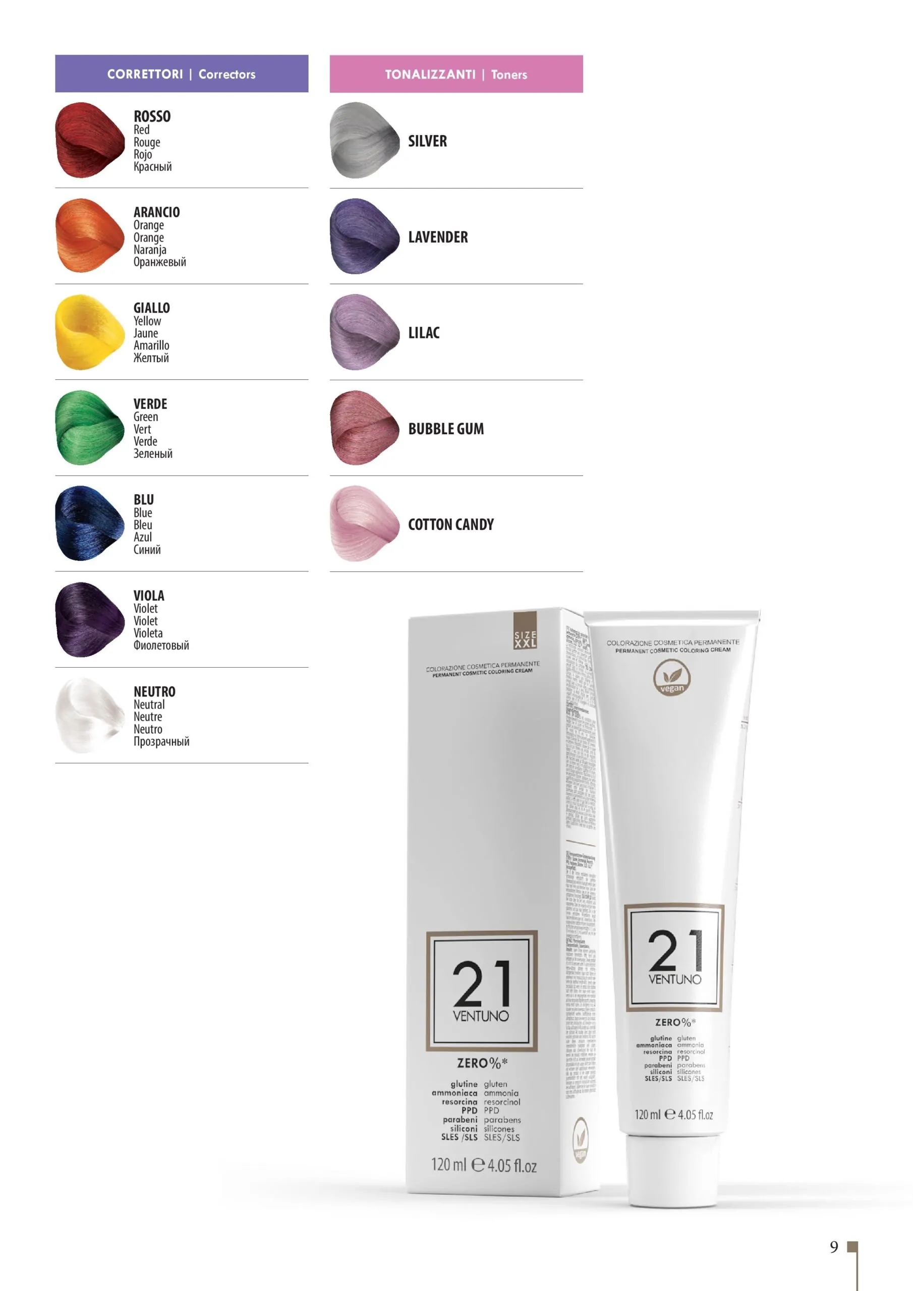 Vopsea de Păr fără Amoniac cu Acoperire Totală 21Perfect Zero 120 ml - imagine 9